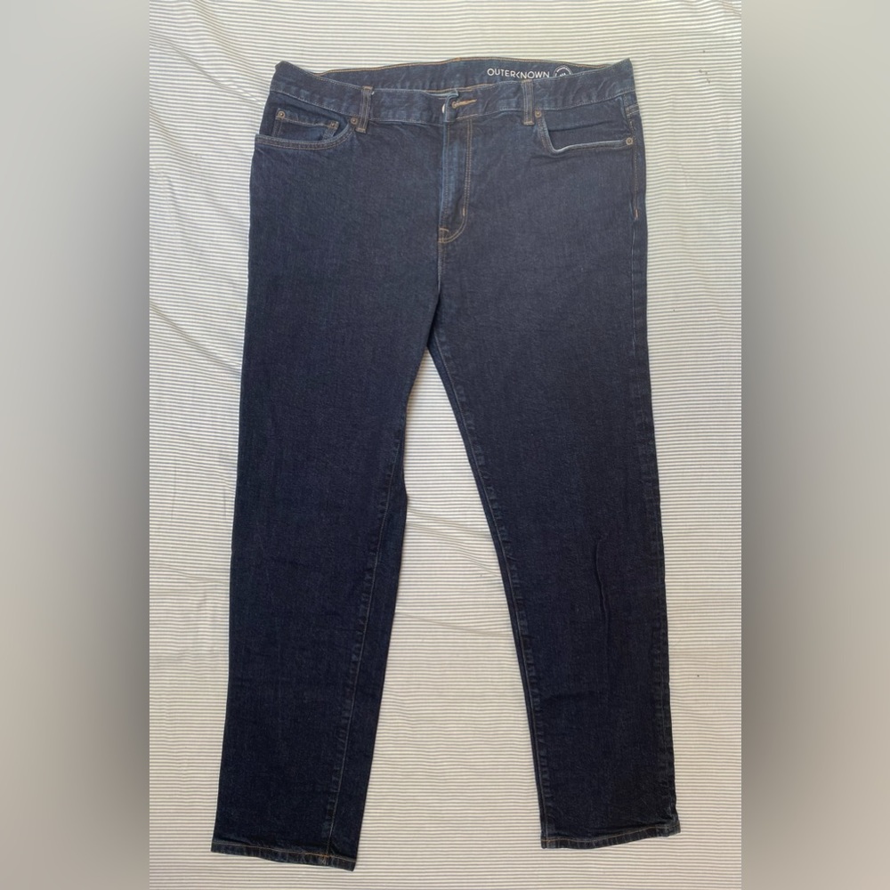 Outerknown ambassador jeans 38x32 worn a couple times, like new. Blue denim.
